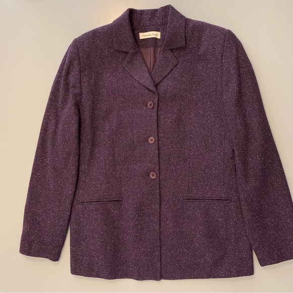 “Amanda Smith” Purple Heather Jacket size 8 - Picture 9 of 13